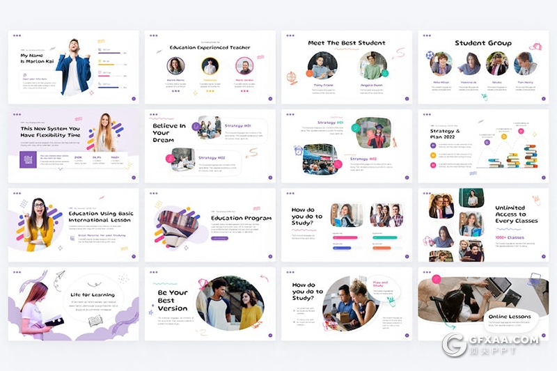 82页创意教育培训行业通用国外PPT模板 - 顶尖PPT