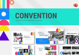 64页创意会议活动商业计划通用国外PPT模板10种配色 - 顶尖PPT