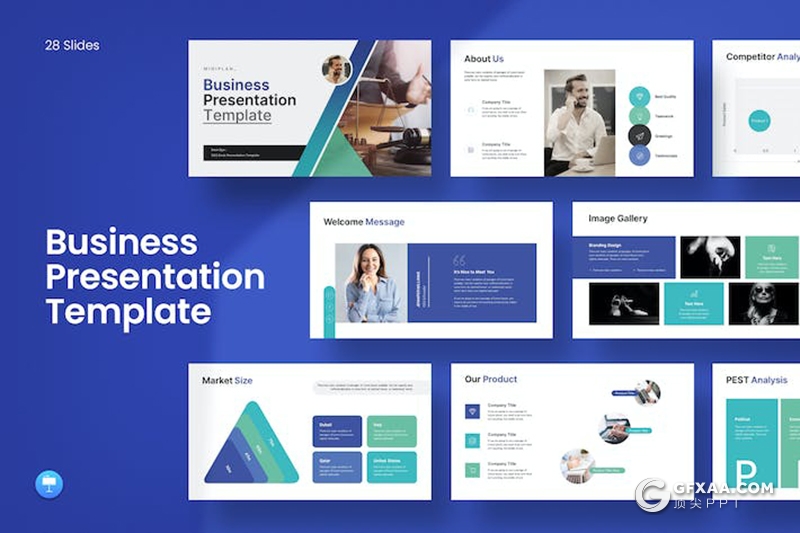 28页业务合作商业计划商务通用国外keynote模板 - 顶尖PPT