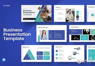 28页业务合作商业计划商务通用国外keynote模板 - 顶尖PPT