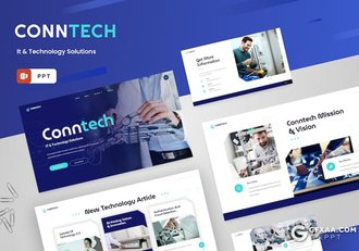 15页VR科技技术产品研发机器人解决方案国外PPT模板 - 顶尖PPT