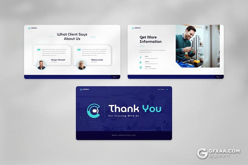 15页VR科技技术产品研发机器人解决方案国外PPT模板 - 顶尖PPT