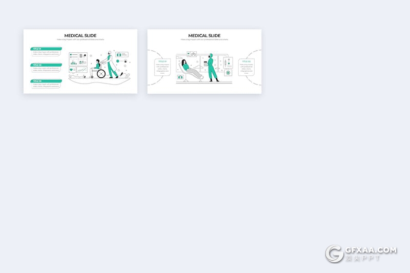 20页线条矢量医学医疗场景插画图形国外PPT模板 - 顶尖PPT