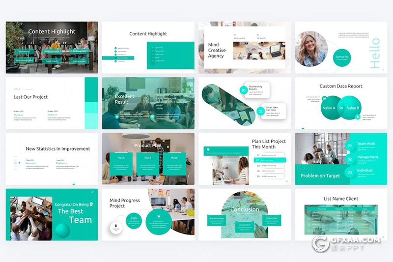 35页创意业务合作商业计划年汇报总结通用国外PPT模板 - 顶尖PPT