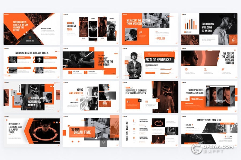 65页现代化商业计划企业项目合作多用途国外PPT模板 - 顶尖PPT