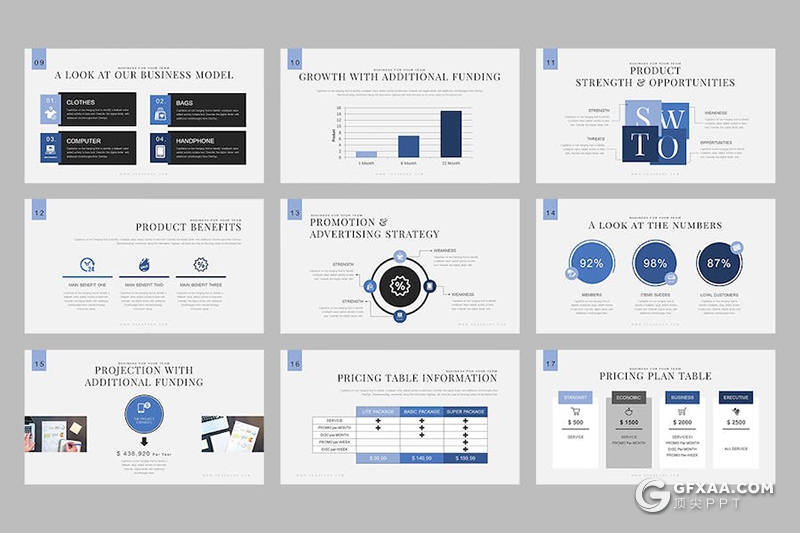 31页业务合作商业计划年总结通用国外PPT模板4种配色 - 顶尖PPT