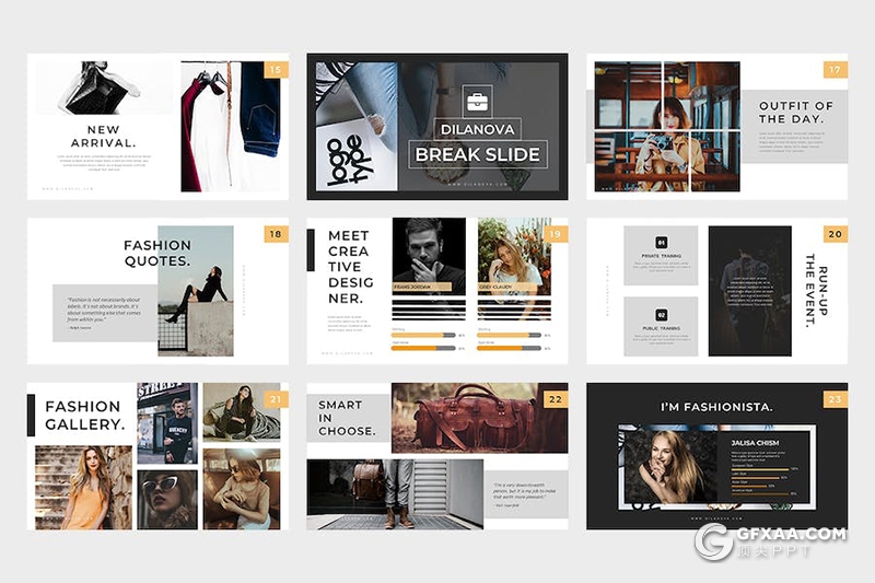 时尚产品介绍宣传品牌营销摄影展示国外keynote模板 - 顶尖PPT