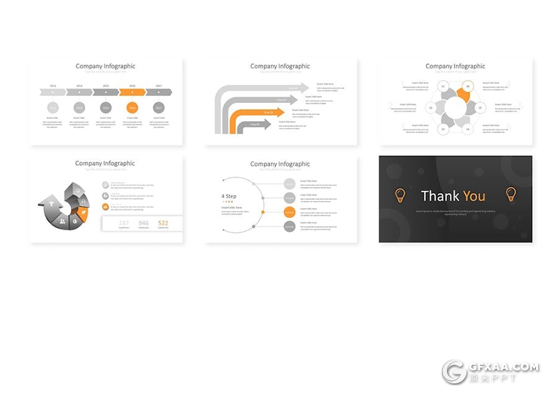 30页简约企业合作商业计划商务通用国外PPT模板5种配色 - 顶尖PPT