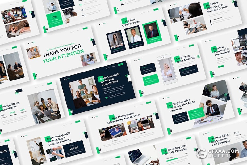 30页业务规划企业合作商业计划多用途国外PPT模板 - 顶尖PPT