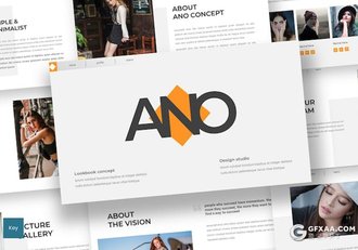 服装摄影品牌展示国外keynote模板5种配色 - 顶尖PPT