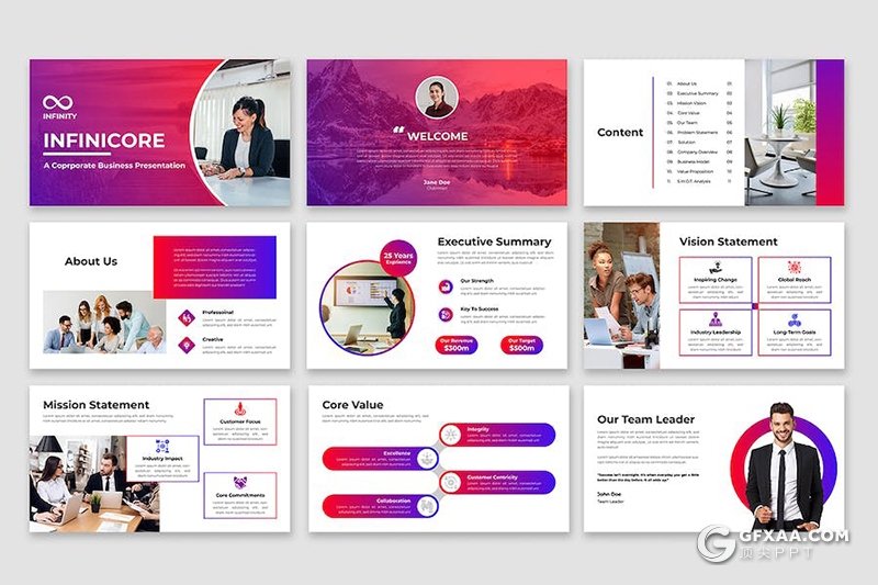 60页业务合作商业计划商务通用国外PPT模板 - 顶尖PPT