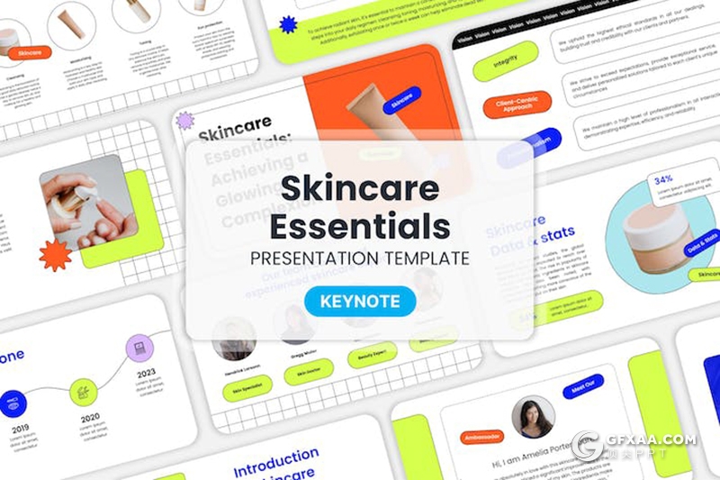护肤品介绍宣传产品研发国外keynote模板 - 顶尖PPT