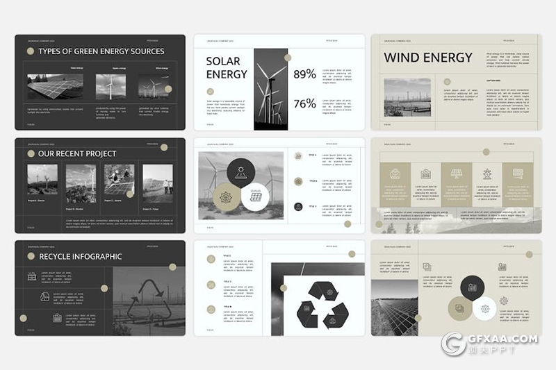 23页绿色能源推广风力发电项目宣传介绍国外PPT模板 - 顶尖PPT