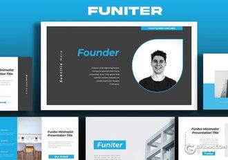 蓝色家居产品设计介绍宣传国外keynote模板 - 顶尖PPT