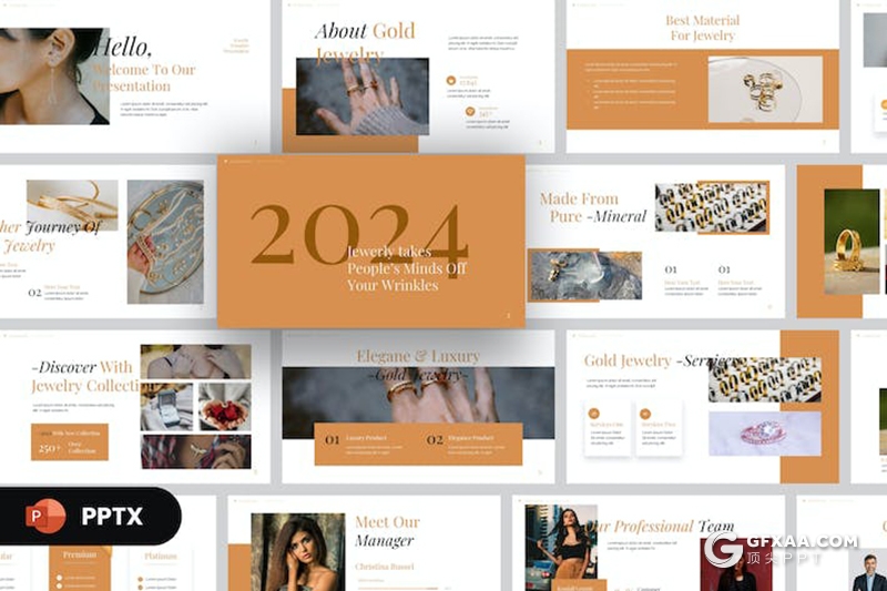 30页珠宝首饰介绍宣传展示产品发布会国外PPT模板 - 顶尖PPT