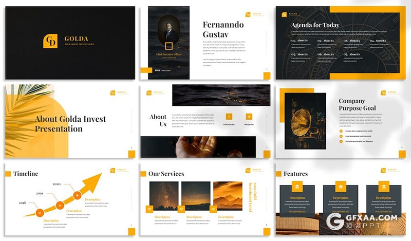 黄金首饰投资市场分析国外keynote模板3种配色 - 顶尖PPT