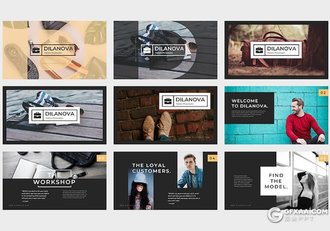 时尚杂志风产品展示品牌宣传国外keynote模板 - 顶尖PPT