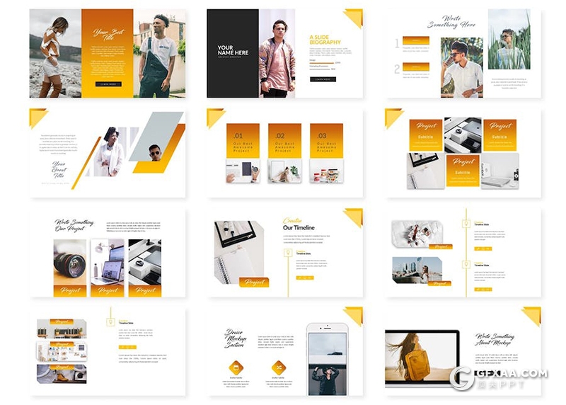 30页品牌营销宣传产品展示多用途国外PPT模板5种配色 - 顶尖PPT