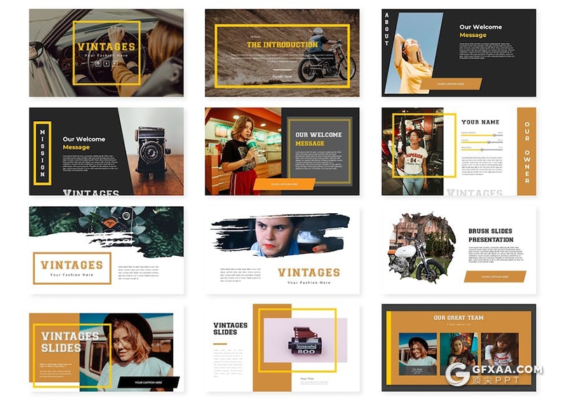 30页大气汽车摩托车品牌宣传营销策划多用途PPT模板5种配色 - 顶尖PPT