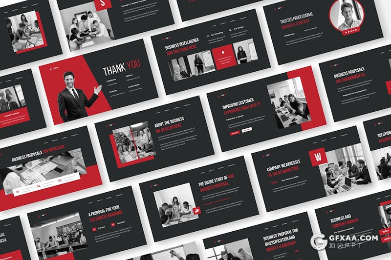 30页业务合作商业建议书通用国外PPT模板 - 顶尖PPT