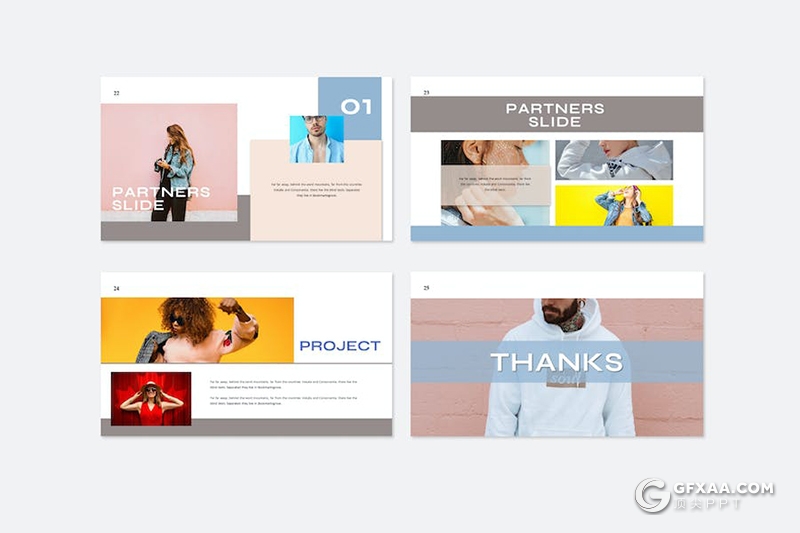 25页时尚杂志风服装展示品牌宣传通用国外PPT模板 - 顶尖PPT