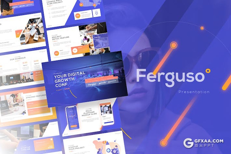 55页创意商业计划企业合作业务展示商务通用国外PPT模板11种配色 - 顶尖PPT