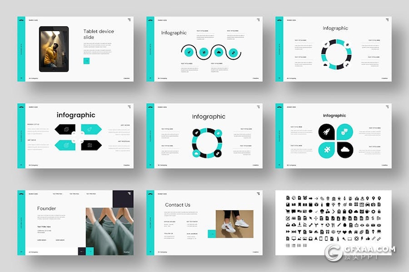 大气产品展示品牌介绍宣传国外keynote模板 - 顶尖PPT