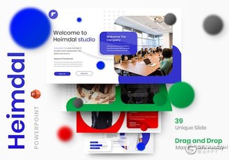 39页多色彩业务合作商业计划商务通用国外PPT模板 - 顶尖PPT