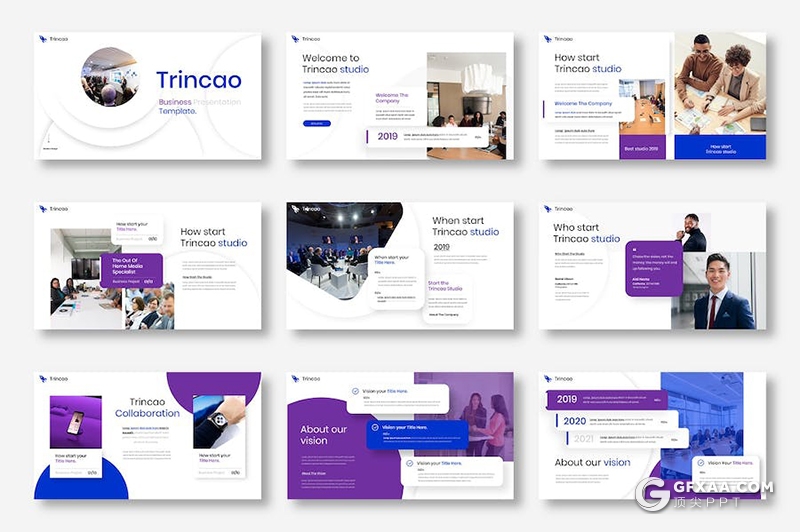 39页业务合作商业计划年总结汇报商务通用国外PPT模板 - 顶尖PPT