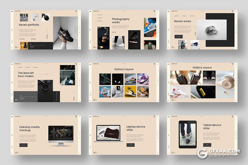 39页复古风产品介绍宣传品牌展示多用途国外PPT模板 - 顶尖PPT