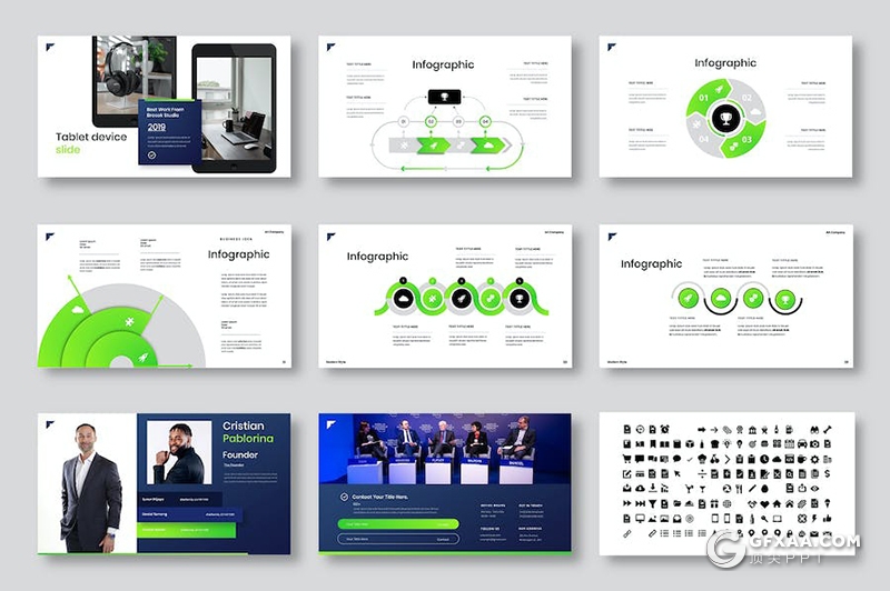 39页商业计划企业合作年总结汇报商务通用国外PPT模板 - 顶尖PPT