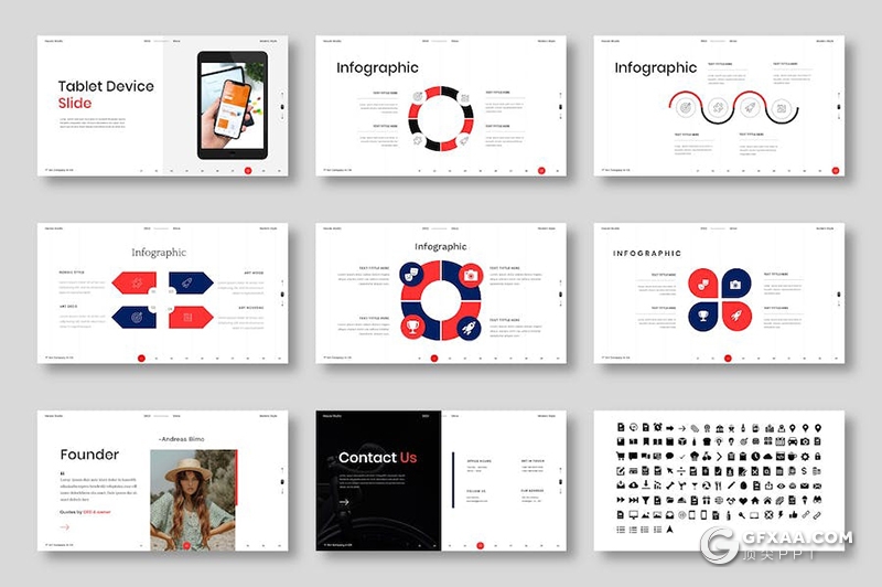 39页简约品牌展示营销策划商务国外PPT模板 - 顶尖PPT