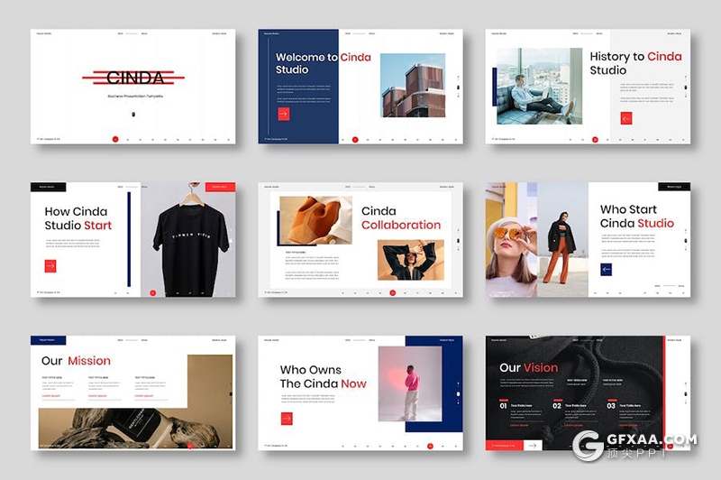 39页简约品牌展示营销策划商务国外PPT模板 - 顶尖PPT