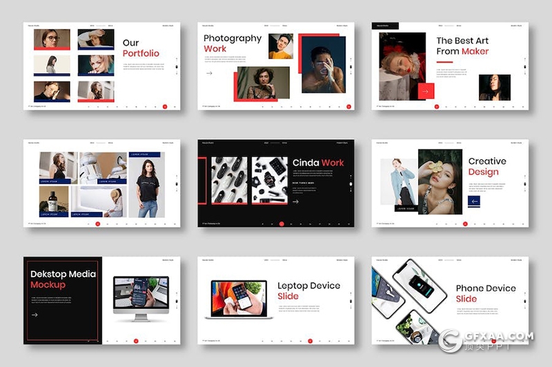 39页简约品牌展示营销策划商务国外PPT模板 - 顶尖PPT