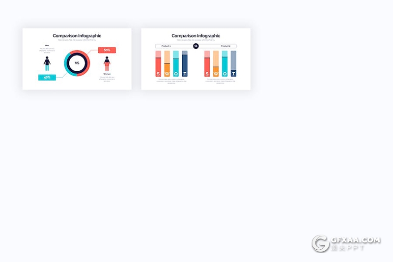 20页商业比较财务数据分析信息图表PPT模板 - 顶尖PPT