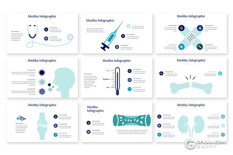 31页医学信息图图形图表PPT模板 - 顶尖PPT