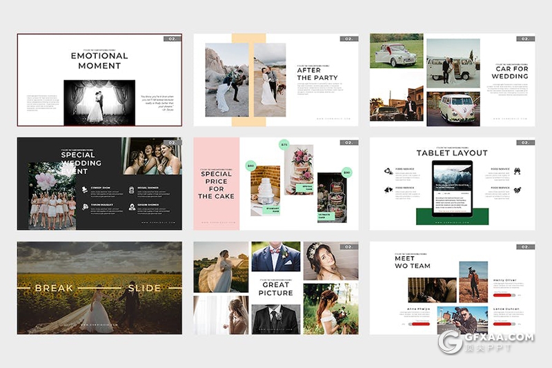 极简风婚纱摄影展示婚礼策划keynote模板 - 顶尖PPT