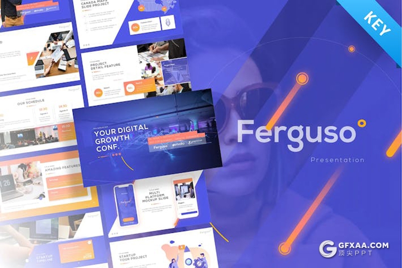 创意企业合作商业计划商务通用国外keynote模板12种配色 - 顶尖PPT