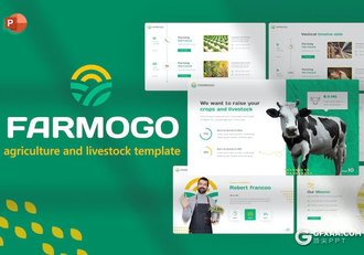 65页农业养殖农作种植论文报告国外PPT模板 - 顶尖PPT