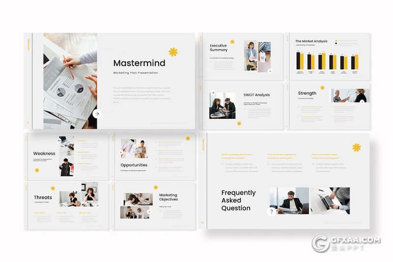 10页企业合作策划人营销计划商务主题国外PPT模板 - 顶尖PPT