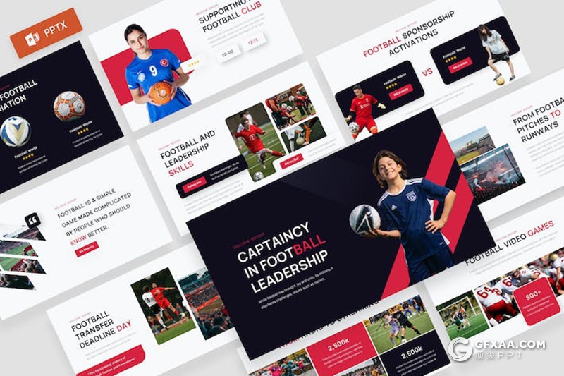 22页足球比赛球队介绍体育运动项目介绍展示国外PPT模板 - 顶尖PPT