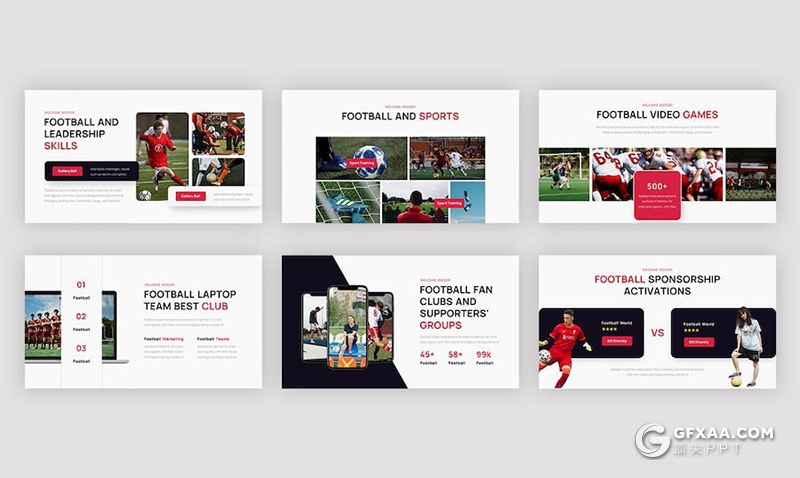 22页足球比赛球队介绍体育运动项目介绍展示国外keynote模板 - 顶尖PPT