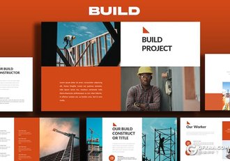 20页工地建筑建造施工主题国外PPT模板 - 顶尖PPT