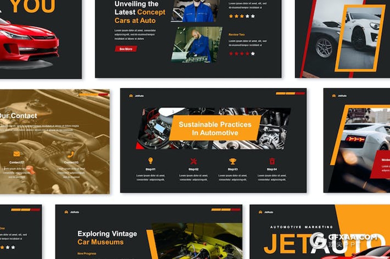 30页汽车新品发布汽车市场营销汽车维修售后主题国外keynote模板 - 顶尖PPT