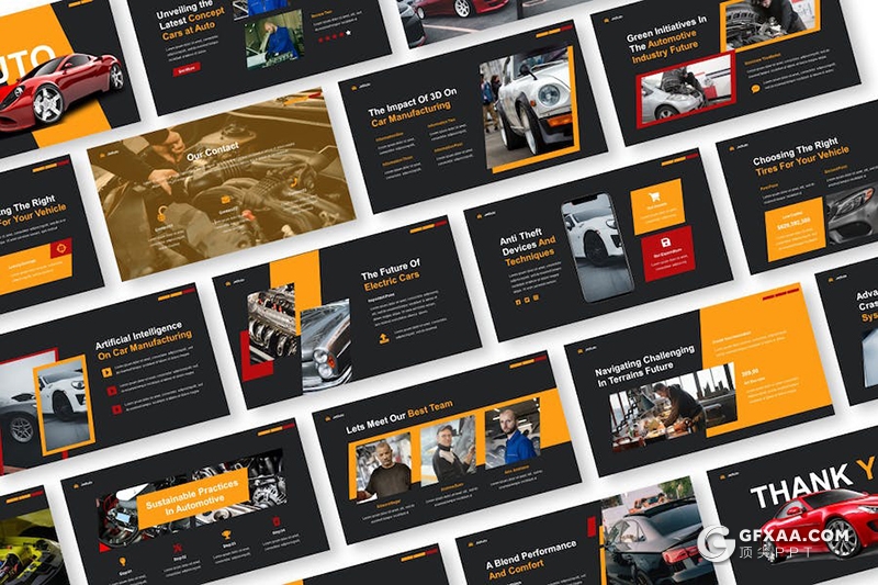 30页汽车新品发布汽车市场营销汽车维修售后主题国外keynote模板 - 顶尖PPT