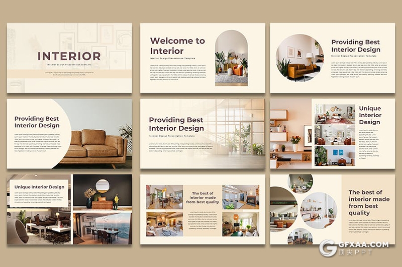 15页大气精美家居装修装饰室内设计国外keynote模板 - 顶尖PPT