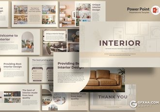 15页大气精美家居装修装饰室内设计国外PPT模板 - 顶尖PPT