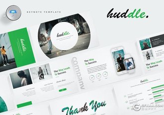 品牌宣传营销展示国外keynote模板5种配色 - 顶尖PPT