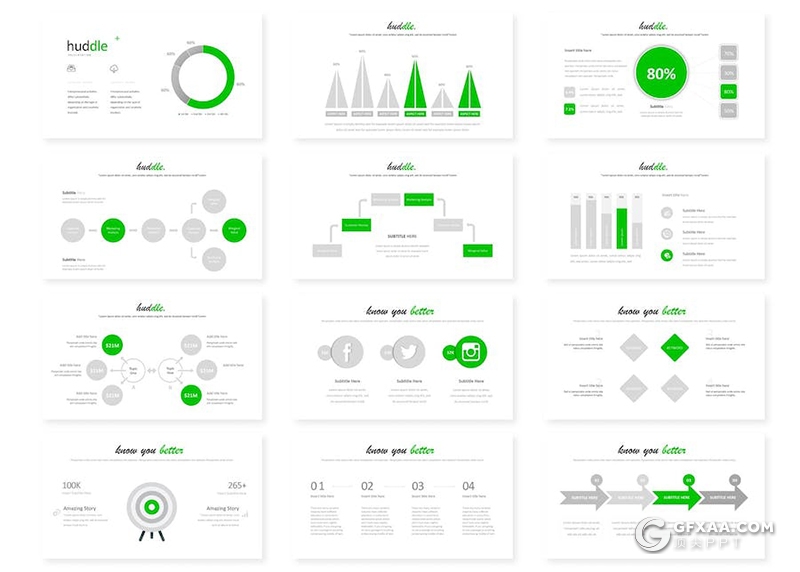 品牌宣传营销展示国外keynote模板5种配色 - 顶尖PPT