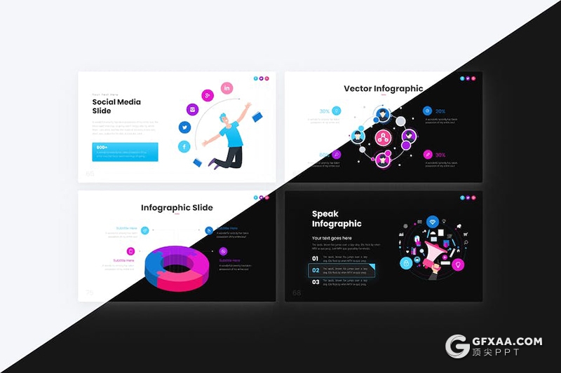 80页创意大气市场营销商业计划商务通用国外PPT模板 - 顶尖PPT